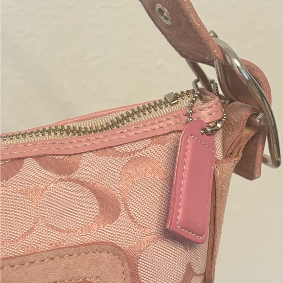 Coach Pink and Tan Shoulder Bag Y2K Vintage - Picture 8 of 13